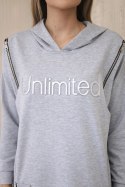 Sukienka z napisem unlimited szara
