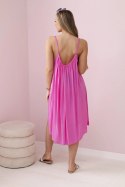 Sukienka z wiskozy na ramiączkach różowa