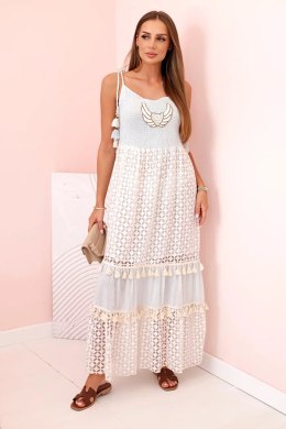 Sukienka damska boho na ramiączkach niebieska