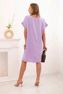 Sukienka z kieszeniami jasno fioletowa
