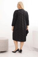 Sukienka damska z żorżety Plus Size z dekoltem V czarna