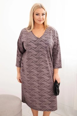 Sukienka damska z żorżety Plus Size z dekoltem V fango