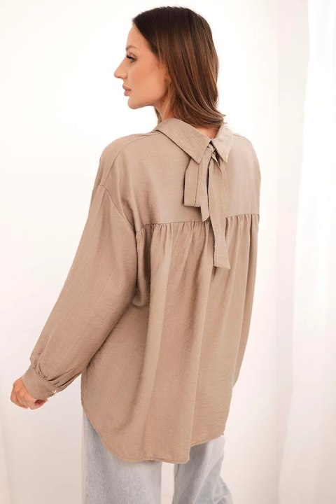 Koszula damska elegancka z wiskozy z ozdobnymi guzikami fango