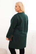 Sukienka damska Plus Size masełko z kieszenią i rękawem 3/4 ciemno zielona