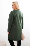 Sukienka damska Plus Size masełko z kieszenią i rękawem 3/4 khaki