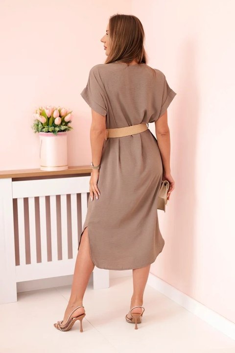 Sukienka z ozdobnym paskiem fango