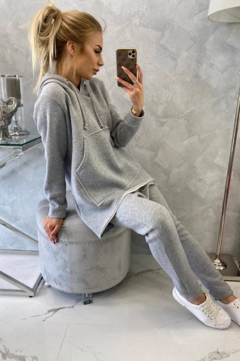 Komplet ze spodniami Baggy szary