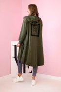 Narzutka z kapturem oversize khaki