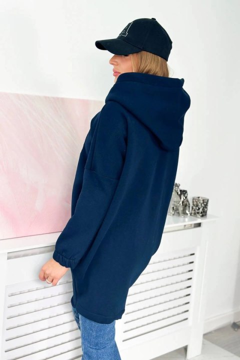 Bluza z krótkim suwakiem granatowa