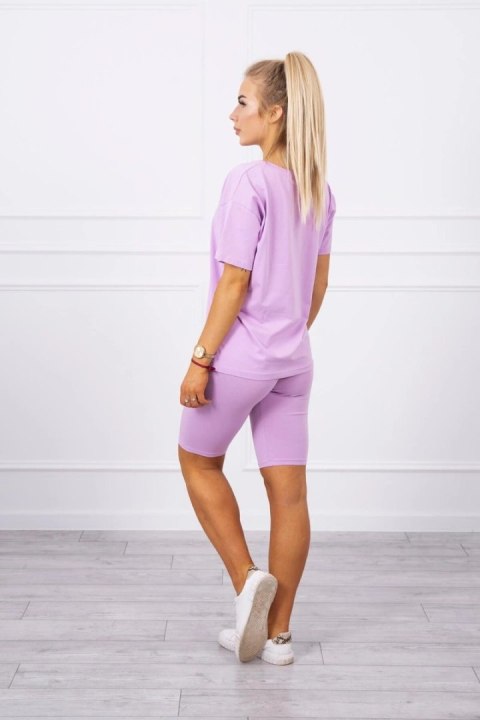 Komplet top+legginsy fioletowy