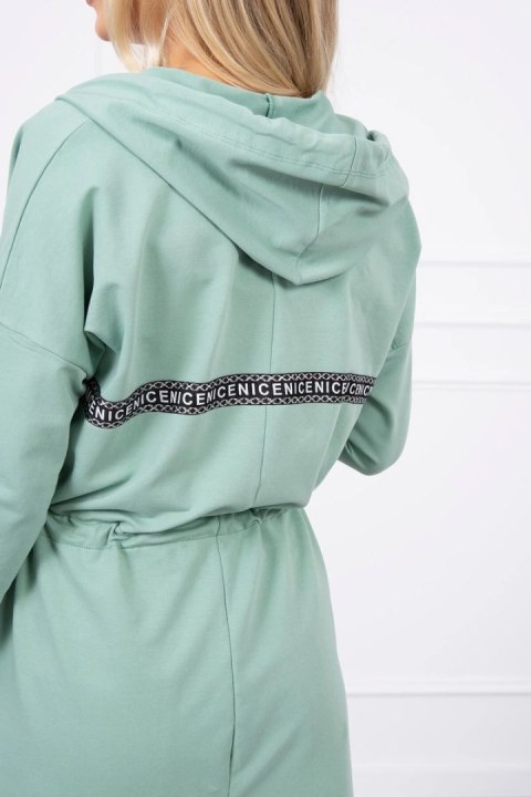 Narzutka z dłuższym tyłem ciemno miętowa