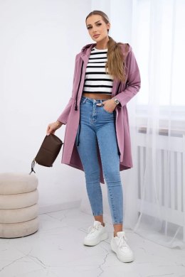 Narzutka z dłuższym tyłem ciemno różowa