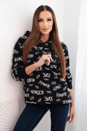 Bluza z napisami czarna