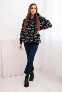 Bluza z napisami czarna