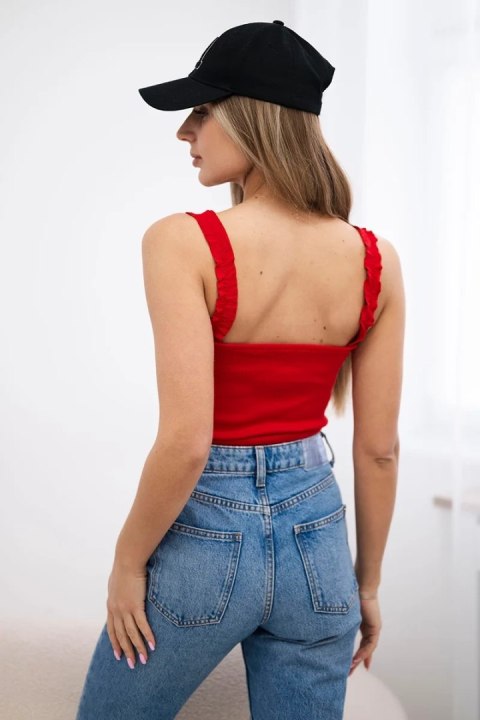 Bluzka body na ramiączkach czerwona