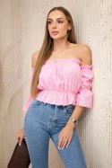 Bluzka hiszpanka jasno różowa