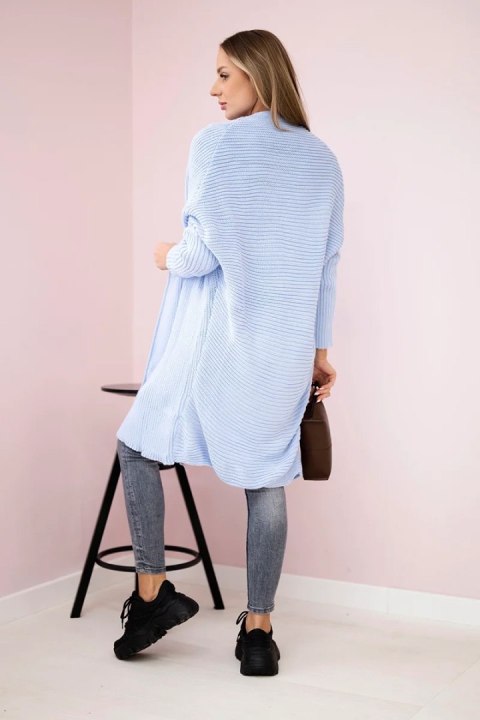 Sweter z rękawami typu nietoperz niebieski