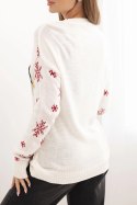 Sweter świąteczny z reniferem ecru