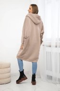 Bluza ocieplana oversize ciemno beżowa