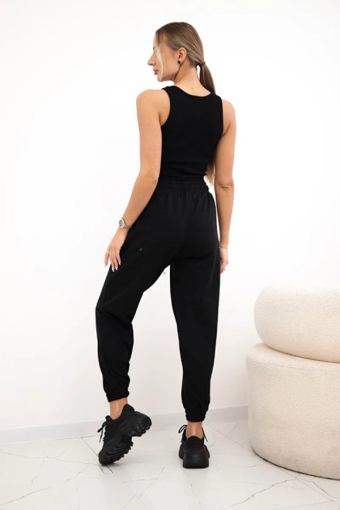 Komplet top+spodnie czarny