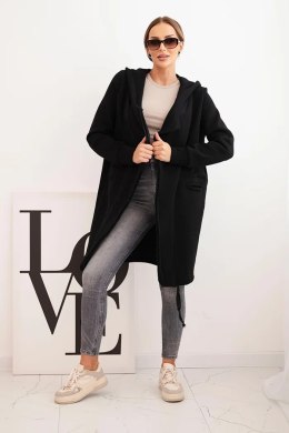 Narzutka ocieplana z kapturem czarna