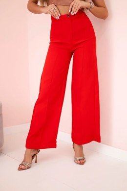 Spodnie z szeroką nogawką czerwone