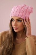 Czapka z polarem Iwona K221 różowa