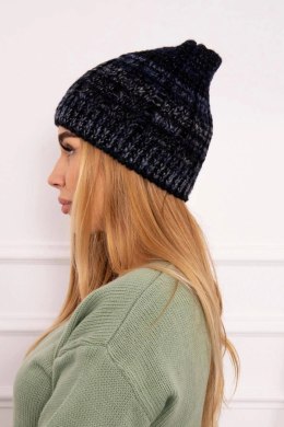 Czapka z polarem Melisa K241 czarny+granatowy