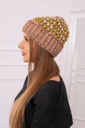 Czapka damska Iris K348 jasno brązowa