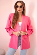 Marynarka z klapami elegancka różowa
