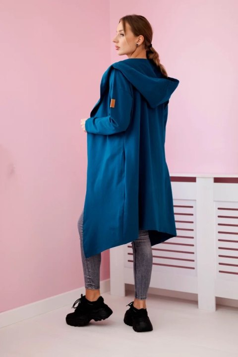 Narzutka długa z kapturem morska