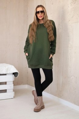 Bluza ocieplana z napisem California khaki