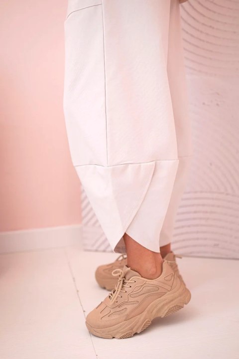 Komplet new punto bluza + spodnie beżowy