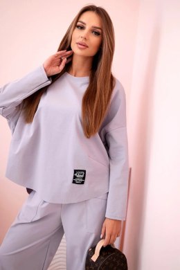 Komplet new punto bluza + spodnie szary