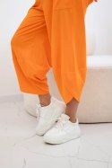 Komplet bawełniany bluzka + spodnie pomarańczowy