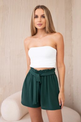 Spodenki wiązane w pasie ciemno zielone
