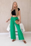 Spodnie z szeroką nogawką zielone