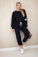 Komplet bluza + spodnie masełko granatowy