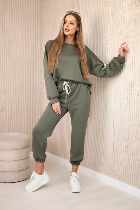 Komplet bluza + spodnie masełko khaki