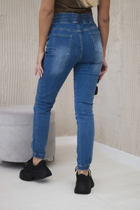 Spodnie jeansowe ze ściągaczem