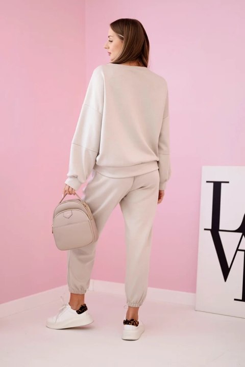 Komplet bluza + spodnie masełko beżowy