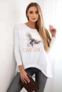 Bluzka damska z orłem i napisem Canyon biała