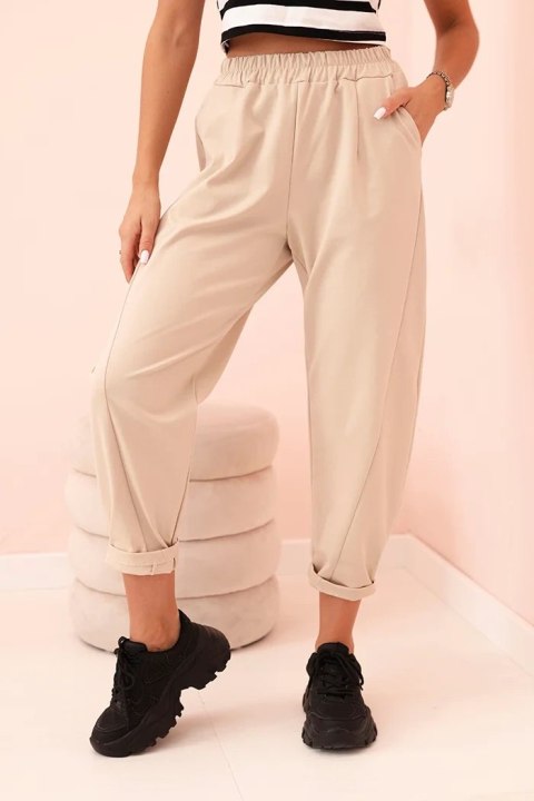 Spodnie z kieszeniami Summer Punto beżowe