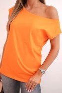 Bluzka damska z odkrytym ramieniem pomarańczowa