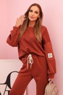 Komplet bluza + spodnie masełko rudy