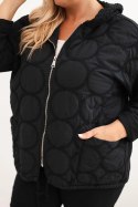 Bluza damska Plus Size bawełniana rozpinana na zamek czarna