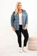 Bluza damska Plus Size bawełniana rozpinana na zamek jeansowa