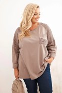 Bluza damska Plus Size bawełniana z nadrukiem fango