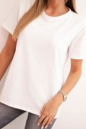 Bluzka damska bawełniana o klasycznym kroju ecru