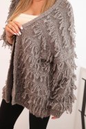 Kardigan damski z frędzlami i luźnym krojem fango